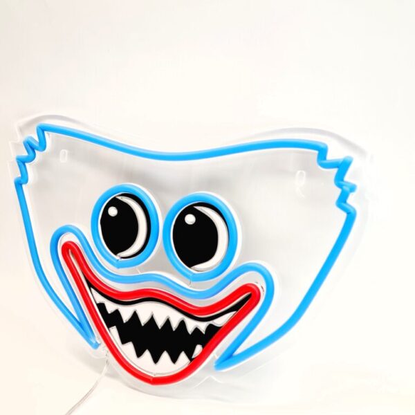 Huggy Wuggy Neon Sign, Horror Video Game, Monster Poppy Playtime