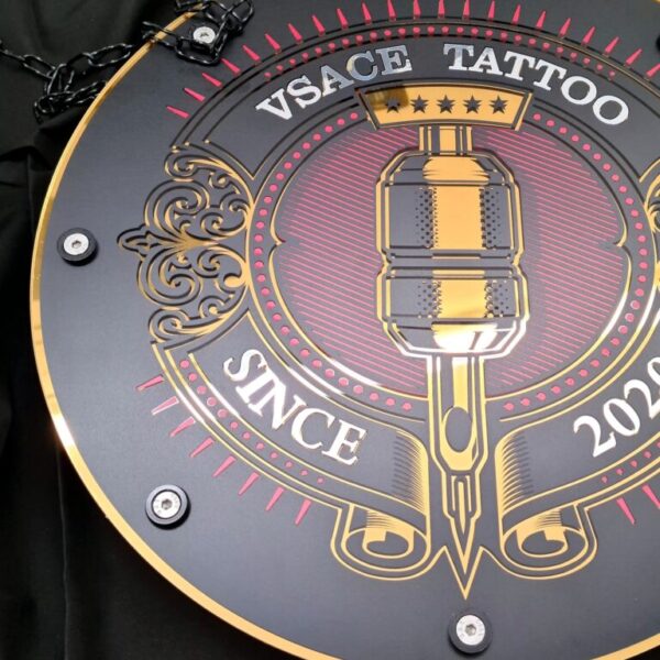 Tattoo Lightbox Gold Chrome Mirror