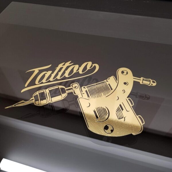 Tattoo Machine Window Decal, Wall Shop Sticker