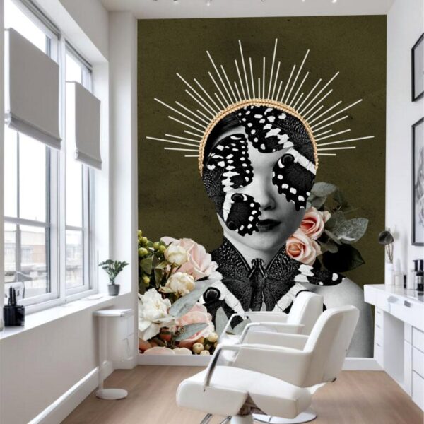 Beauty Salon Wall Mural Flora Masc