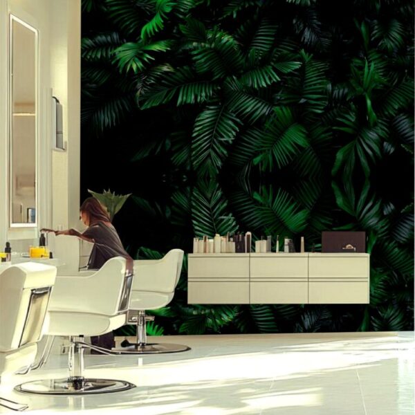 Beauty Salon Wall Mural Tropical Flora