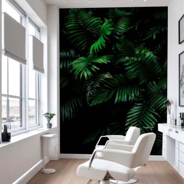 Beauty Salon Wall Mural Tropical Flora