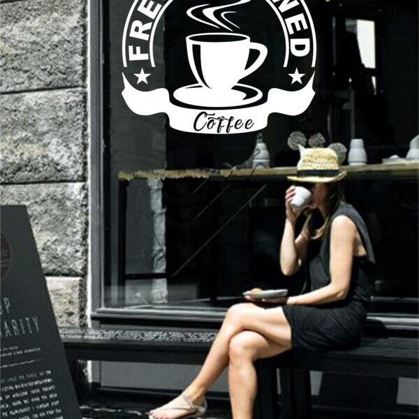 Coffee shop Window Sticker 02