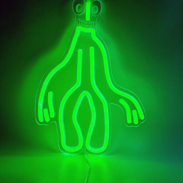 Green Character Poppy Playtime Horror Fan Video Game Neon Sign